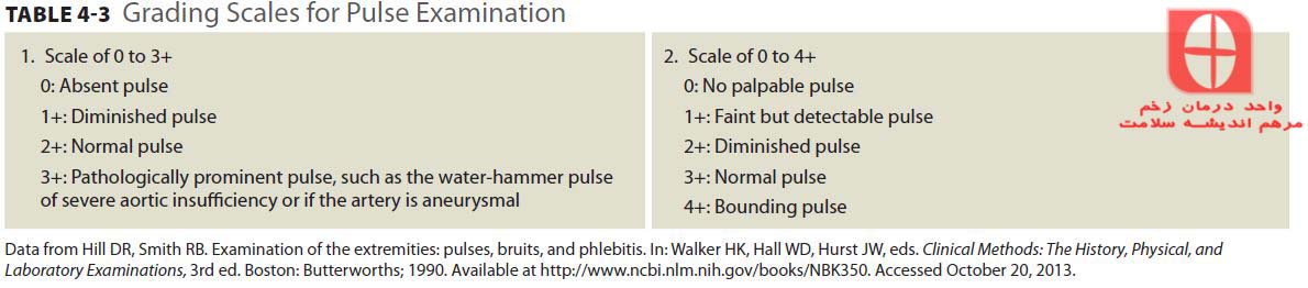 Grading Scales for Pulse Examination