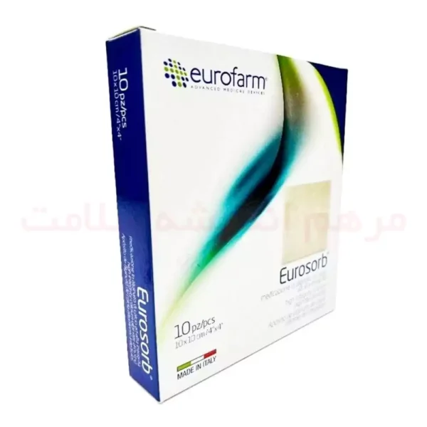 پانسمان آلژینات کلسیم یوروزورب یوروفارم Eurofarm Eurosorb ابعاد 10*20 سانتی متر